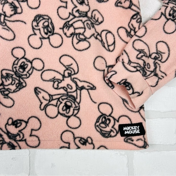 Mickey Mouse Disney Junior's Fleece Hoodie 1/4 Zip Pullover Casual Size Small - Picture 2 of 14